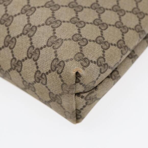 GUCCI GG Supreme Web Sherry Line Tote Bag Pvc Beige 001 080 494 - Picture 15 of 16